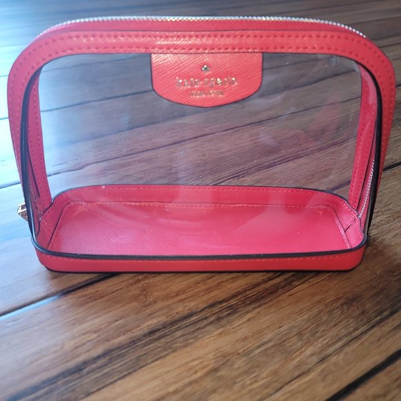 kate spade Handbags - Kate Spade clear Staci makeup bag cosmetic case NWOT